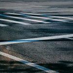 gray and white pedestrian lane