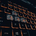 a close up view of a computer keyboard