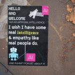 a sticker on the side of a wall