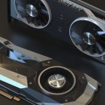 a close up of a graphics card on a table