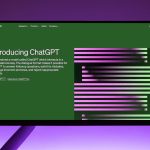 a computer screen with a purple and green background