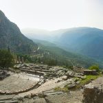 a view of the ruins of a roman theatre