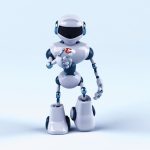 a robot that is standing on one foot