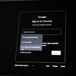 Google sign in to chrome screen