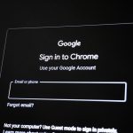 Google chrome sign-in screen with email field.