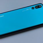 blue Huawei Android smartphone