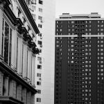 a tall building in a city