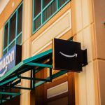 Amazon store entrance with signage