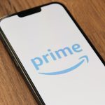 a phone with the amazon prime logo on it