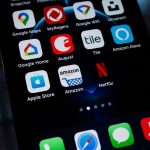 iphone screen showing icons on screen