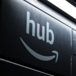 a close up of a sign that says hub