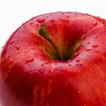 red apple with white background