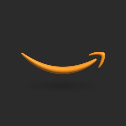 an orange smile on a black background