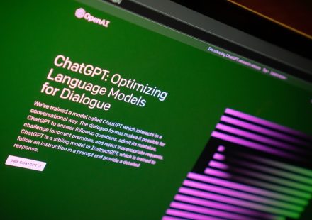 a computer screen with a text description on it