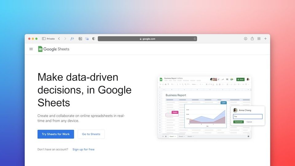 a screenshot of a web page with the words make data driven decision, in