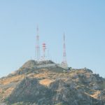 a group of towers on a hill