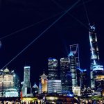 city buildings during night time