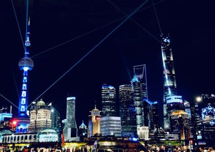 city buildings during night time