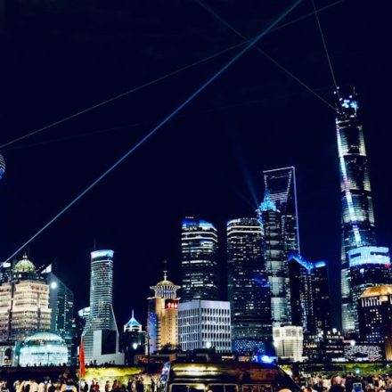 city buildings during night time