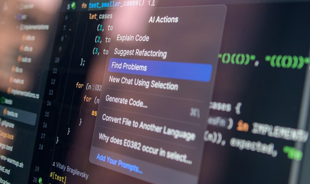 Computer screen displaying code with a context menu.