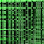 A green and black background with lines