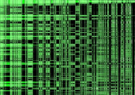 A green and black background with lines