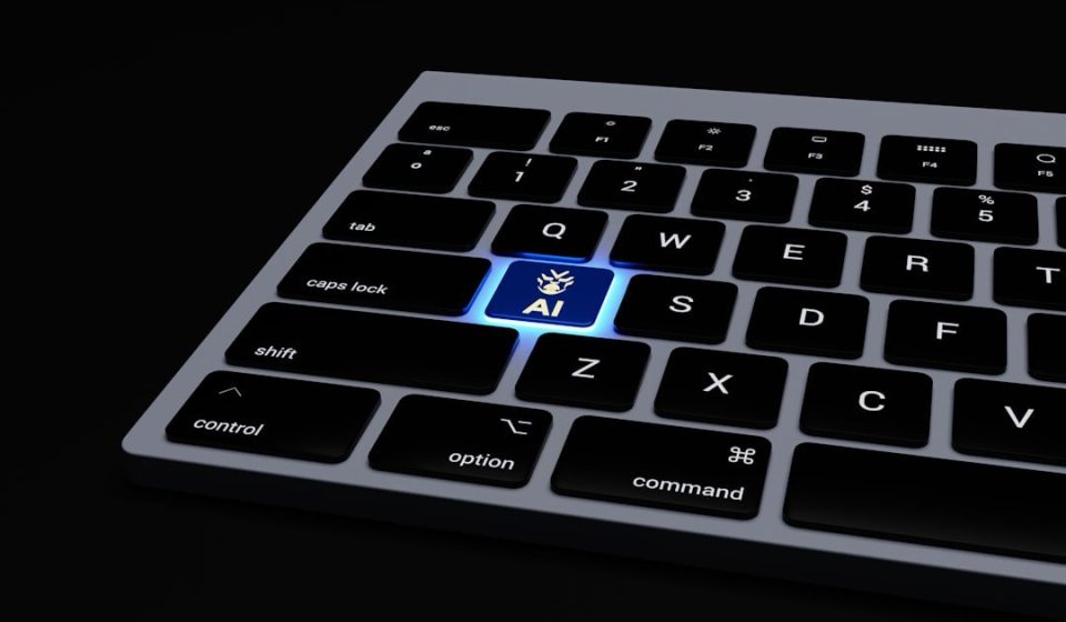 a close up of a keyboard on a black surface