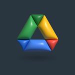 a colorful object is shown on a dark background