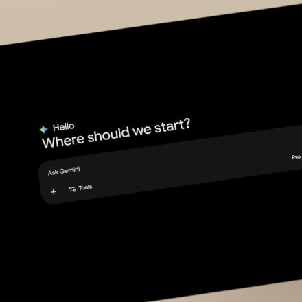 Gemini ai interface asking "where should we start?"