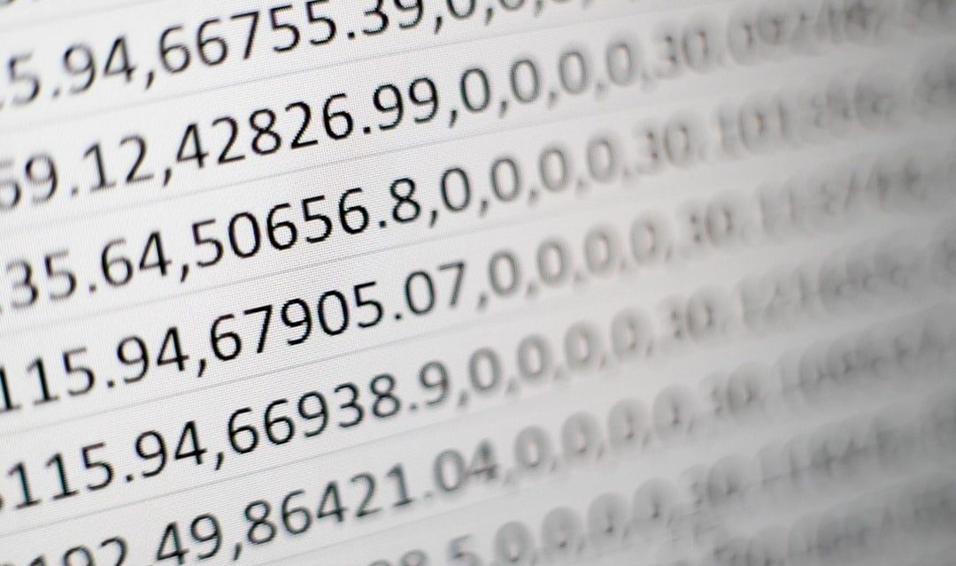 white printing paper with numbers